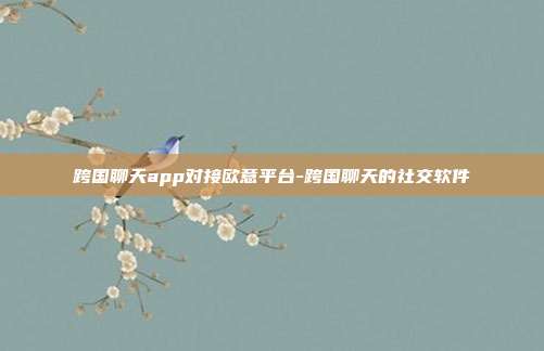 跨国聊天app对接欧意平台-跨国聊天的社交软件