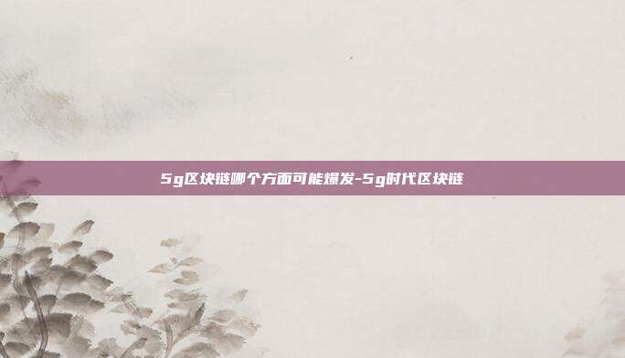 5g区块链哪个方面可能爆发-5g时代区块链