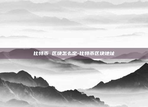 比特币 区块怎么定-比特币区块地址