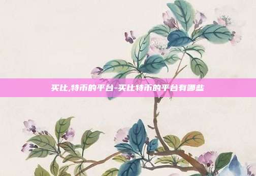 买比,特币的平台-买比特币的平台有哪些