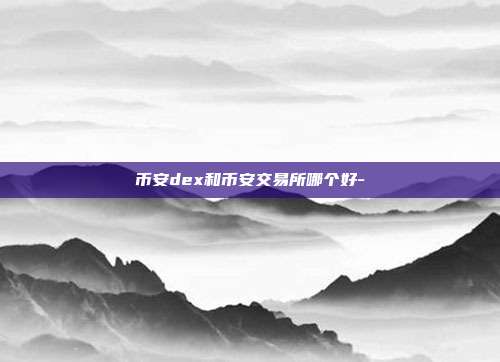 币安dex和币安交易所哪个好-