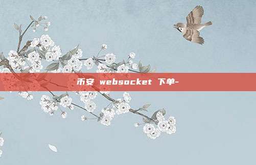 币安 websocket 下单-