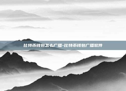 比特币钱包怎么广播-比特币钱包广播软件