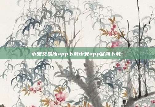 币安交易所app下载币安app官网下载-