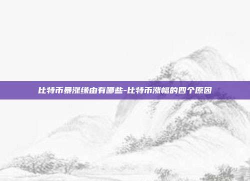 比特币暴涨缘由有哪些-比特币涨幅的四个原因