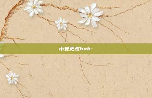 币安更改bnb-