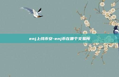 enj上线币安-enj币在哪个交易所