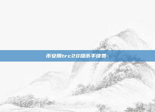 币安用trc20提币手续费-