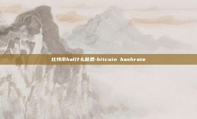 比特币hal什么意思-bitcoin hashrate