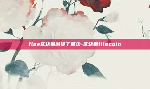 flow区块链融资了多少-区块链filecoin