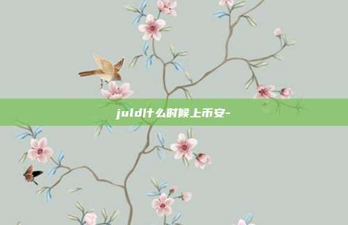 juld什么时候上币安-