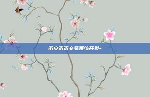 币安币币交易系统开发-