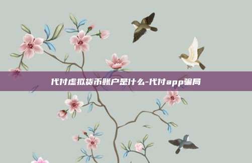 代付虚拟货币账户是什么-代付app骗局