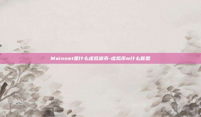 Mainnet是什么虚拟货币-虚拟币m什么意思