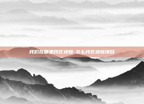 我们在哪里找区块链-怎么找区块链项目